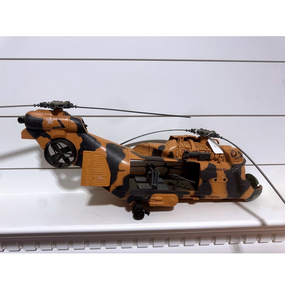 Vintage GI Joe Tomahawk Helicopter Desert Camo Toy Hasbro For Parts Only